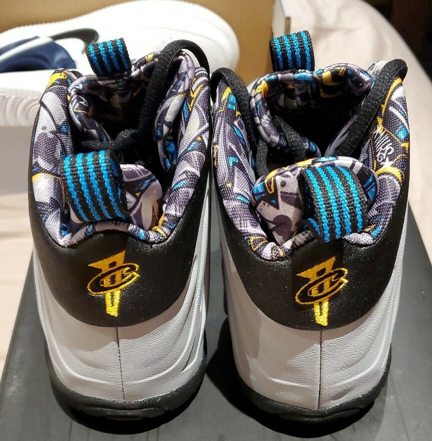 nike foamposite wolf grey university gold