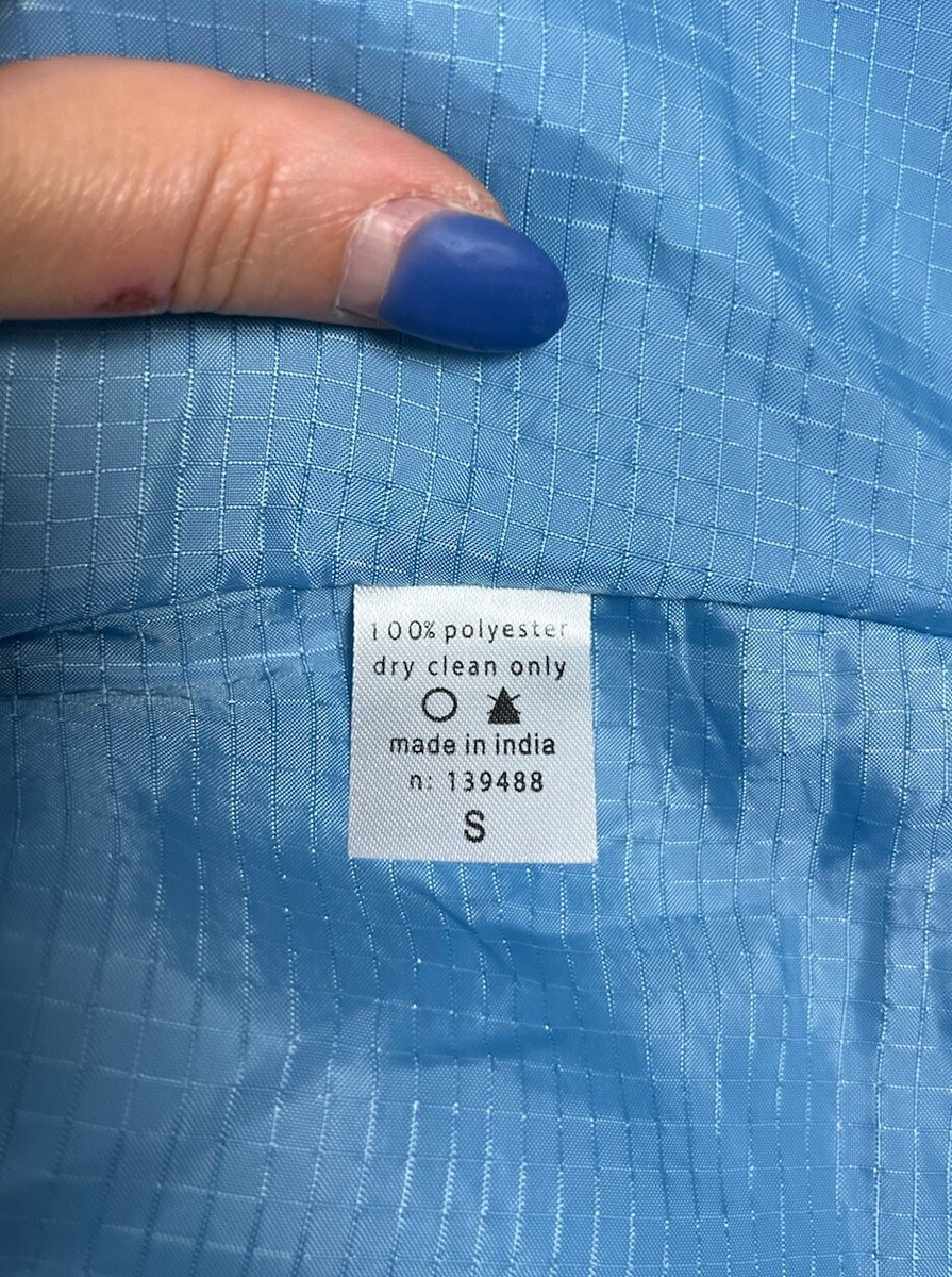 NWT mnml Ez Puffer Vest Blue Polyester Open Front Size Small