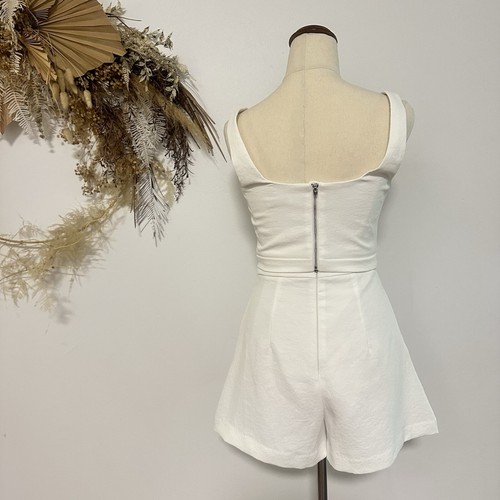 KOOKAI White Oyster Crop Strapless Top And Shorts Set Size 36 2 Piece Outfit - Picture 5 of 9