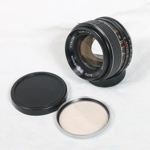Original Tomioka Auto Revuenon 55mm f/1.4 M42 screw mount lens 204194