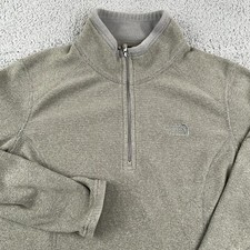 The North Face Pullover Womens Small Gray Fleece 1/4 Zip Sweater Jacket Hiking