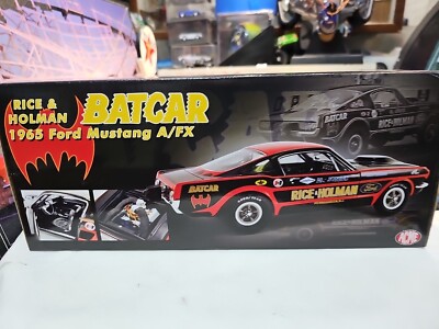 Acme 1/18 Bat Car 1965 ford mustang A/FX black NIB BEAUTIFUL VERY NICE CAR   