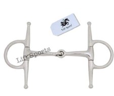 Full Cheek Horse Jointed Snaffle Bit German Steel Stainless Polish All sizes