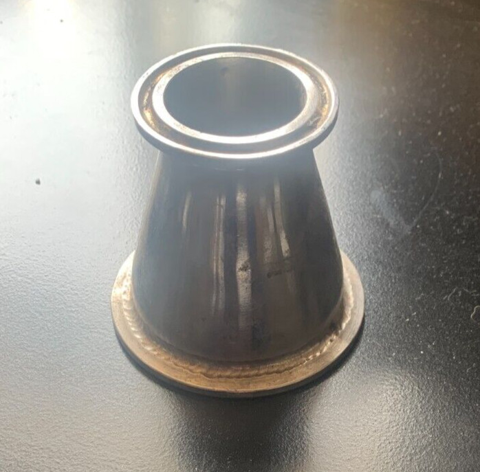 2,5" auf 1,5" Tri Clamp Adapter Edelstahl. Brauerei/Brennerei/Milchbeschlag