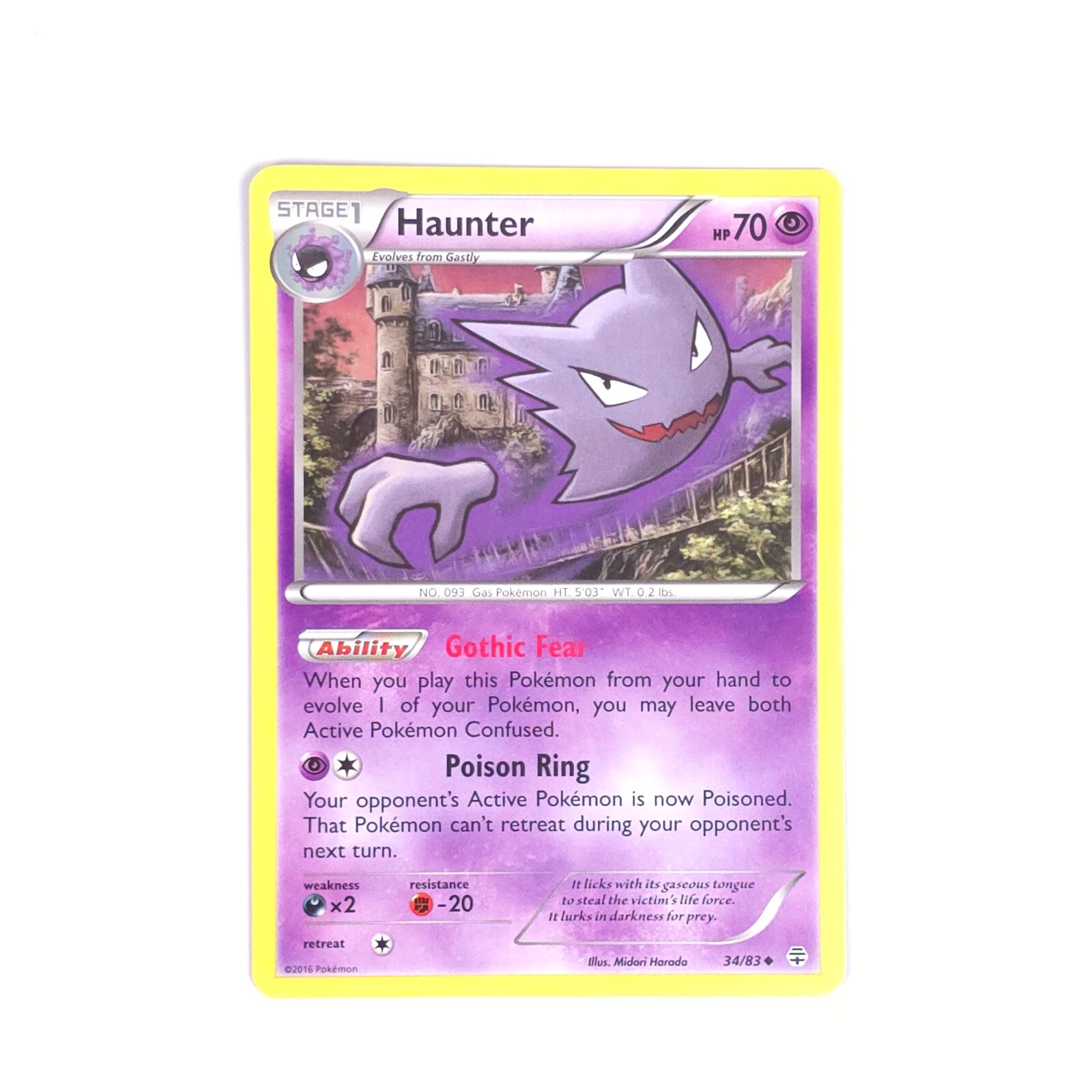 Haunter 34/83 Pokemon Generations Uncommon NM