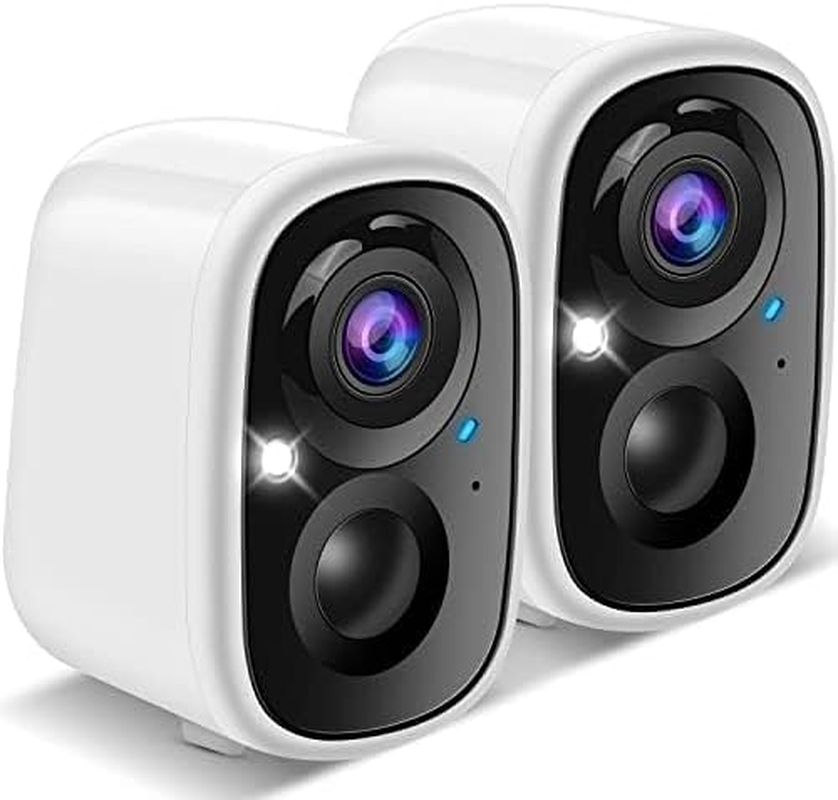 Security Camera Wireless Outdoor 2 Pack, Wireless Outdoor Camera, Battery Powere-image