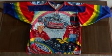 Vintage Jeff Gordon Hockey Jersey 90s NASCAR Rainbow Sam Bass R01