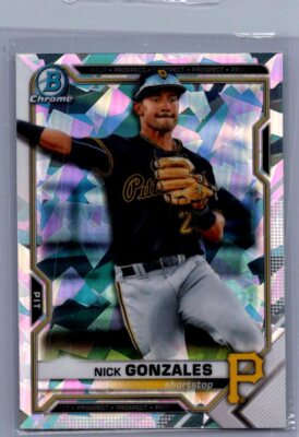 2021 Bowman #BCP-34 Nick Gonzales Chrome Prospects Atomic Refractor