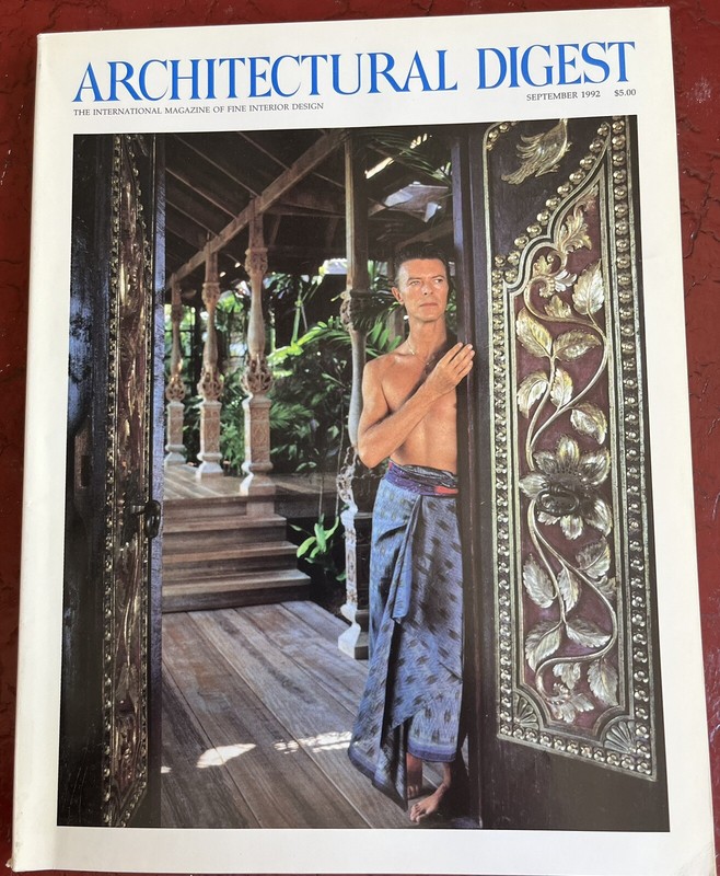 DAVID BOWIE ARCHITECTURAL DIGEST SEPTEMBER 1992 HIS MUSTIQUE RETREAT! PRISTINE!
