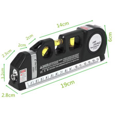 Laser Level Pro3 Horizontal Vertical 8FT 250cm Measuring Tape Ruler - Measuring
