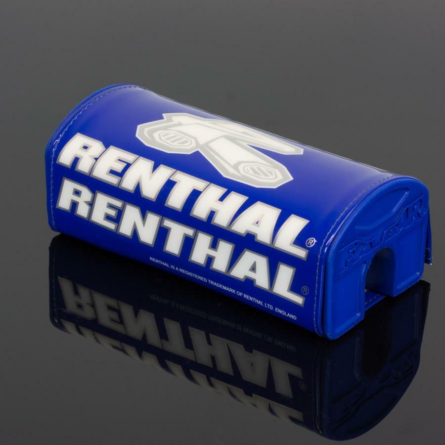 RENTHAL MX BAR PAD FAT BAR SOLID BLUE/WHITE MX MOTOCROSS OFF-ROAD