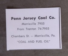 1951 Penn Jersey Coal Co. Advertisement Morrisville, Pennsylvania