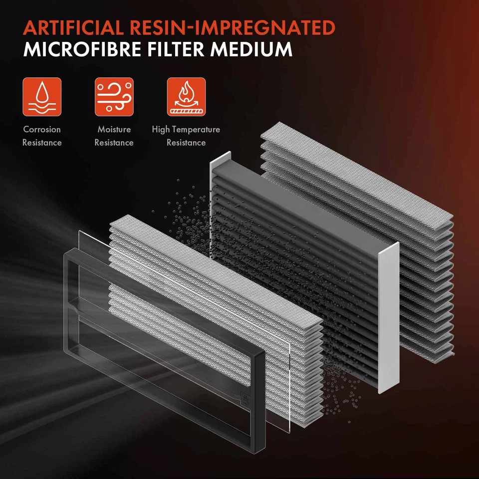 2x Filtro de aire del motor para Chrysler Sebring 1995-2005 Dodge Mazda Eagle Mitsubishi Foto 3 de 4