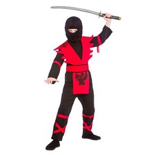SALE Red Ninja Assassin Samurai World Book Day Boys Fancy Dress Costume