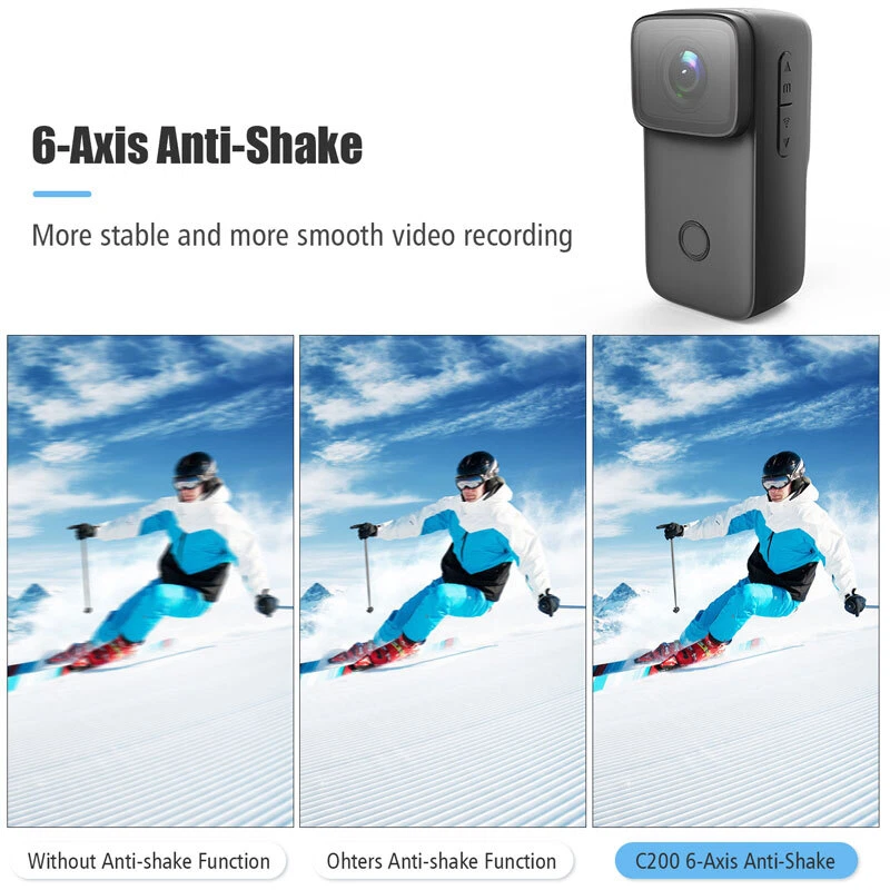 WIFI MINI 4K HD 1080P SJCAM C200 Sports Action Camera Waterproof Face Detection - Image 3 of 4