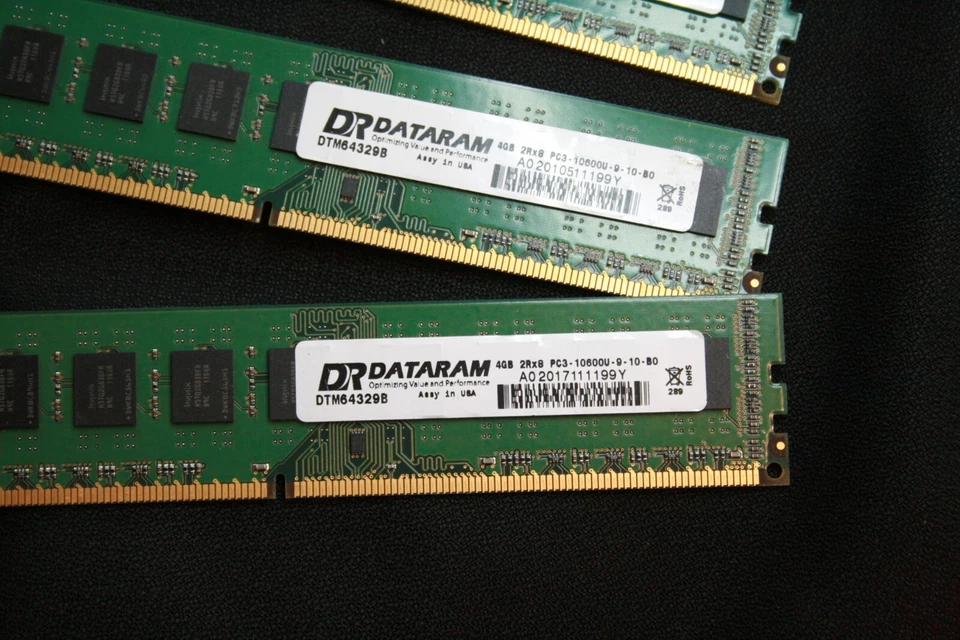 USED - Dataram PC3-10600U-9-10-B0 -8gb total - Image 2 of 3