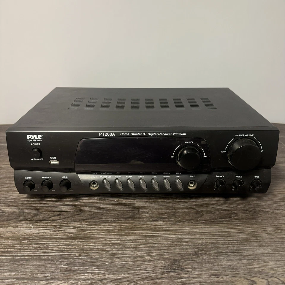 Pyle PT260A 200W 8-Ohm Home Digital AM/FM Stereo Receiver Doesn’t Work Properly - Image 2 of 4