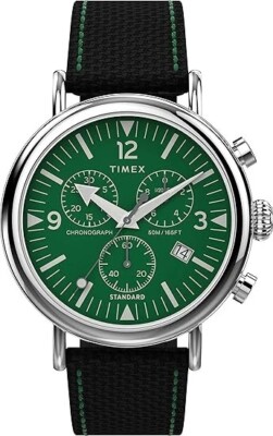 New Timex Men's Standard Chronograph Green Dial Watch TW2V43900