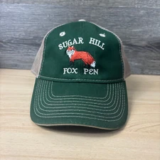 Sugar Hill Fox Pen Hat Cap Strap Back Green Brown Adjustable