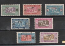 SENEGAL 1924-27 OVERPRINTED 7 VAL MIXED MF19527