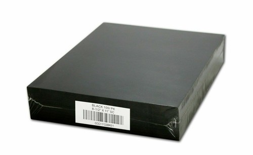 16pt schwarz Vinyl Zusammensetzung Regency Kunstleder GBC Hüllen 8,5"x11" - 100er-Packung - Bild 1 von 2