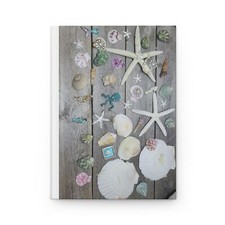 Sea Shell Ocean Hardcover Journal Matte, Starfish, Seashell