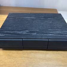 Vintage Wooden Black ash effect 3 Drawer Cassette Storage Box Unit Hold 36 Tapes