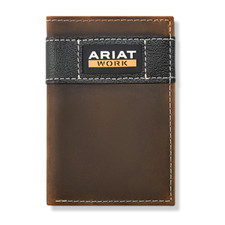 A3400002 Ariat Work Trifold Wallet - Brown NEW