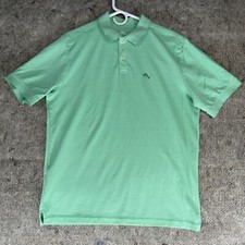 Tommy Bahama Men's Size M Solid Green Stretch Short Sleeve Polo Shirt
