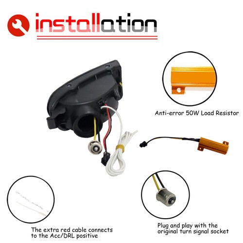 Luces de señal de giro LED DRL transparentes para Subaru Impreza 1999 2000 2001 2X - Imagen 6 de 12