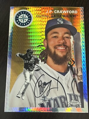 2023 Topps Chrome Platinum J.P. Crawford #398 Prism Refractor Mariners
