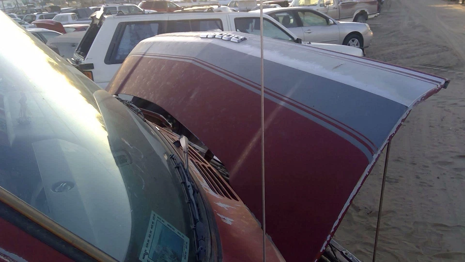 Dodge Ram Van 250 81-93 capó OEM granilado rojo Foto 3 de 4