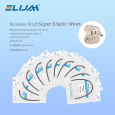 Dental Orthodontic Arch wire Stainless Steel Round Rectangular Natural --100Pcs