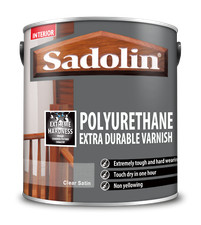Sadolin Polyurethane Varnish Extra Durable Matt, Satin, Gloss, 1L or 2.5L