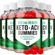 (5 Pack) ACV For Health Keto Gummies - Supplement for Weight Loss - Apple Flavor