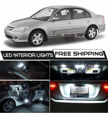 8 X Xenon White Interior Led Lights Package For 2001- 2005 Honda Civic Tool O5