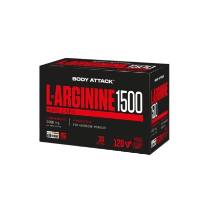 Body Attack Arginine 1500 HCL 30 Serv. 201g Pump Sauerstoff (107,36 /Kg)