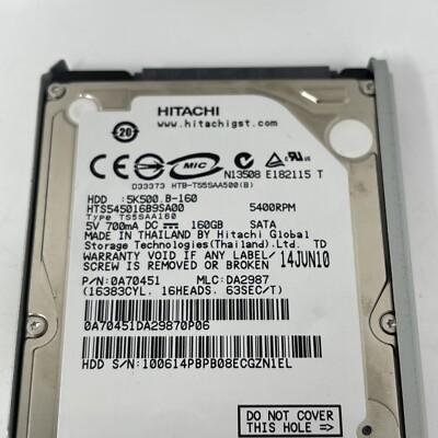 160GB Hard Drive With Caddy, Screw For PlayStation 3 PS3 Slim CECH