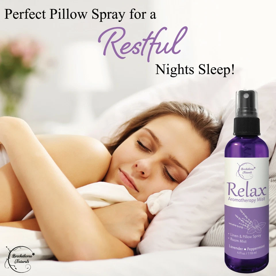 Relax Aromatherapy Spray - Lavender & Peppermint - Room, Linen & Pillow Mist 4oz - Image 3 of 4