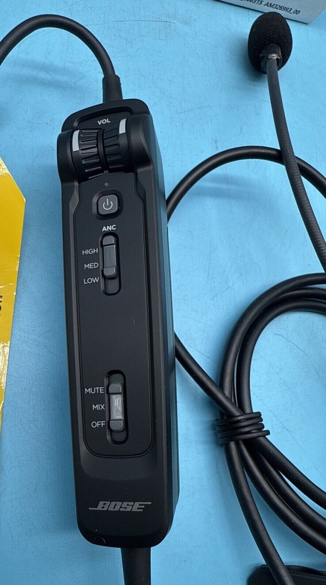 Bose A30 Headset Control Module Lemo 5-OHM 6 Pin Cable & Mic FLEX