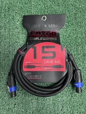 Gator Cableworks Headliner Series 15 Foot Twist Lock to Twist Lock Speaker Cable