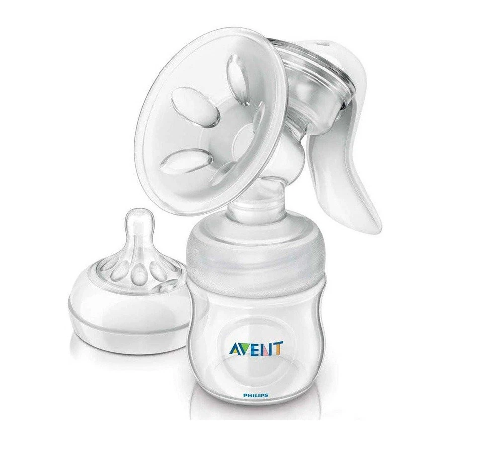 Philips Avent Natural Manual Breast Pump with 4 oz Bottle NIB USA BPA FREE - Image 2 of 2