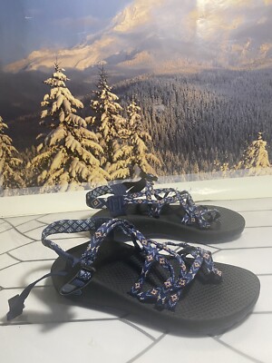 Chaco Womens Zx2 Classic Strappy Sandals Blue Geometric Slingback