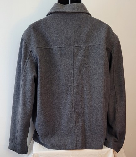 Alpine Swiss Grant Mens 28" Open Bottom Jacket Wool Blend Bomber Coat Zippered - Picture 3 of 6