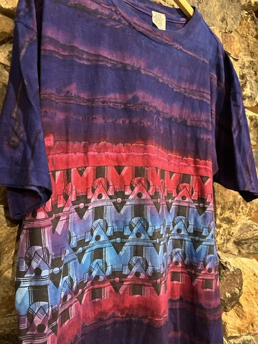 Vintage 80s Tee Shirt Abstract Single Stitch Art Tee New Old Stock Herren XL. RAR - Bild 8 von 14