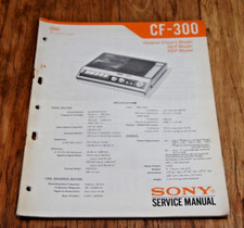 Sony CF 300 Cassette Corder Service Manual Original Genuine Vintage