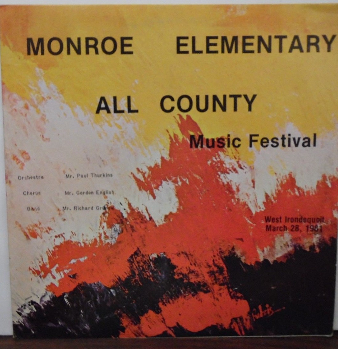 Monroe Elementary AllCounty Music Festival West Irondequoit HS 1981