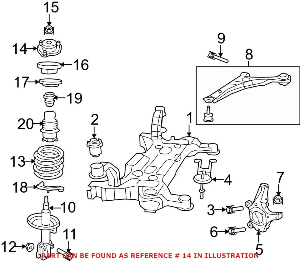Montaje de puntal de suspensión delantera Mopar genuino OEM para Chrysler Pacifica Ram C/V Foto 2 de 2