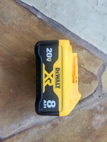 Genuine DEWALT DCB208 20V MAX Premium Lithium-Ion Battery - 8.0Ah High Capacity With Fuel Gauge - Yellow