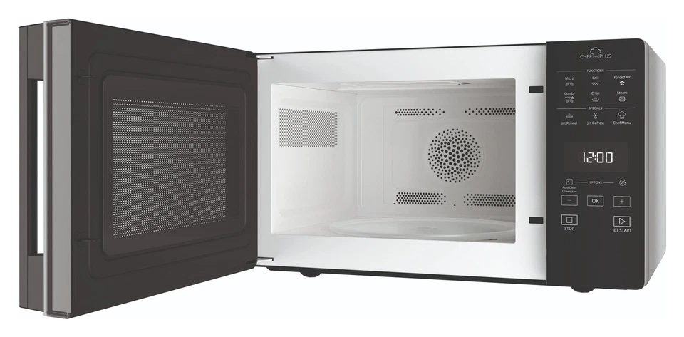 Whirlpool Microonde 800W (25Lt) CHEF PLUS Mcp 359 Sl Grill Silver e Black - Immagine 2 di 4